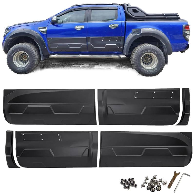 Türleisten Prallschutz Offroad Panels Breit passt für Ford Ranger T6 T7 T8 12-23 von Tenzo-R