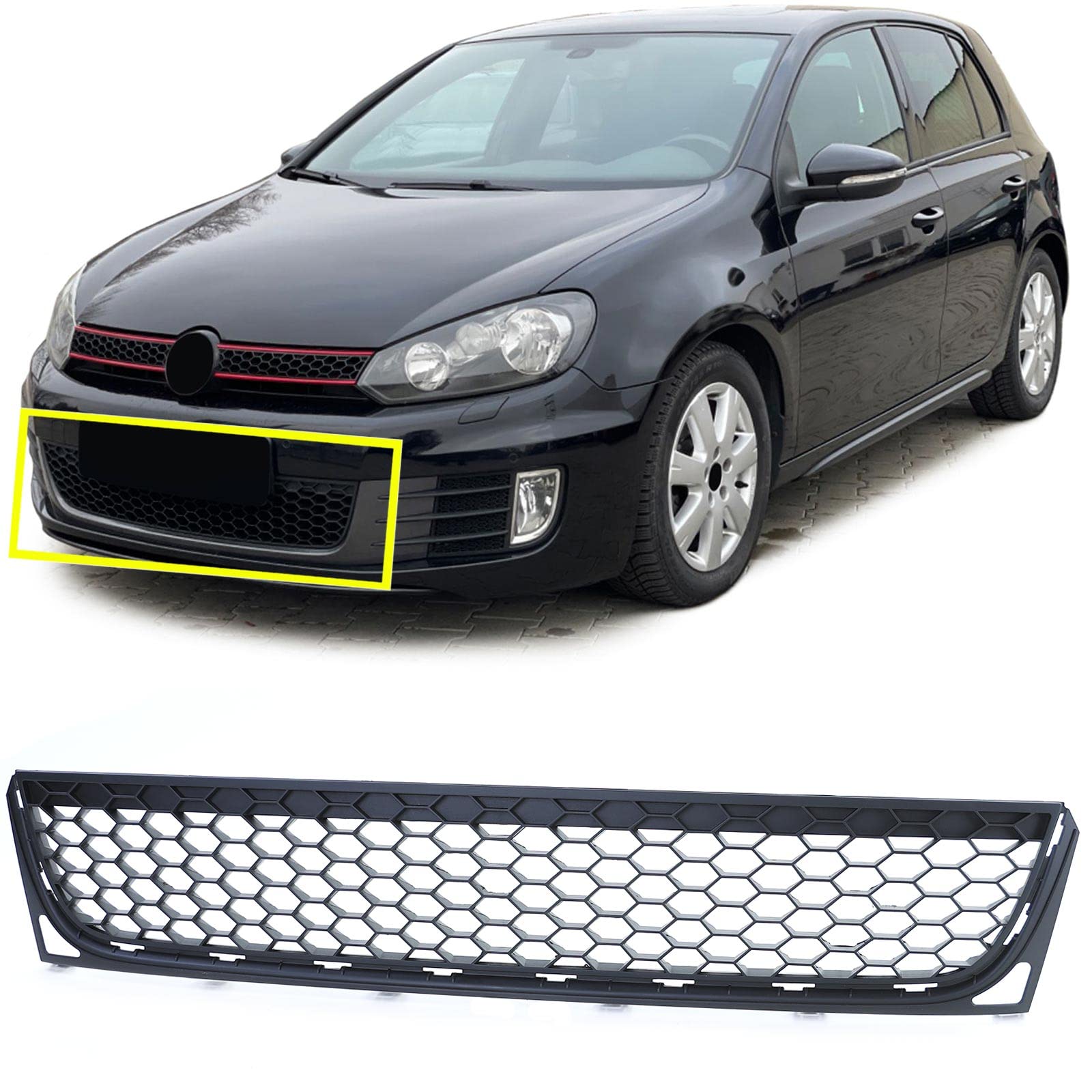 Waben Gitter Kühlergrill Stoßstange passend für VW Golf 6 08-12 GTI GTD Waben Gitter Kühlergrill Stoßstange passend für VW Golf 6 08-12 GTI GTD von Tenzo-R