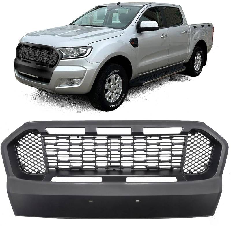 Waben Kühlergrill Performance Schwarz passt für Ford Ranger T7 16-19 2.2 3.2 von Tenzo-R