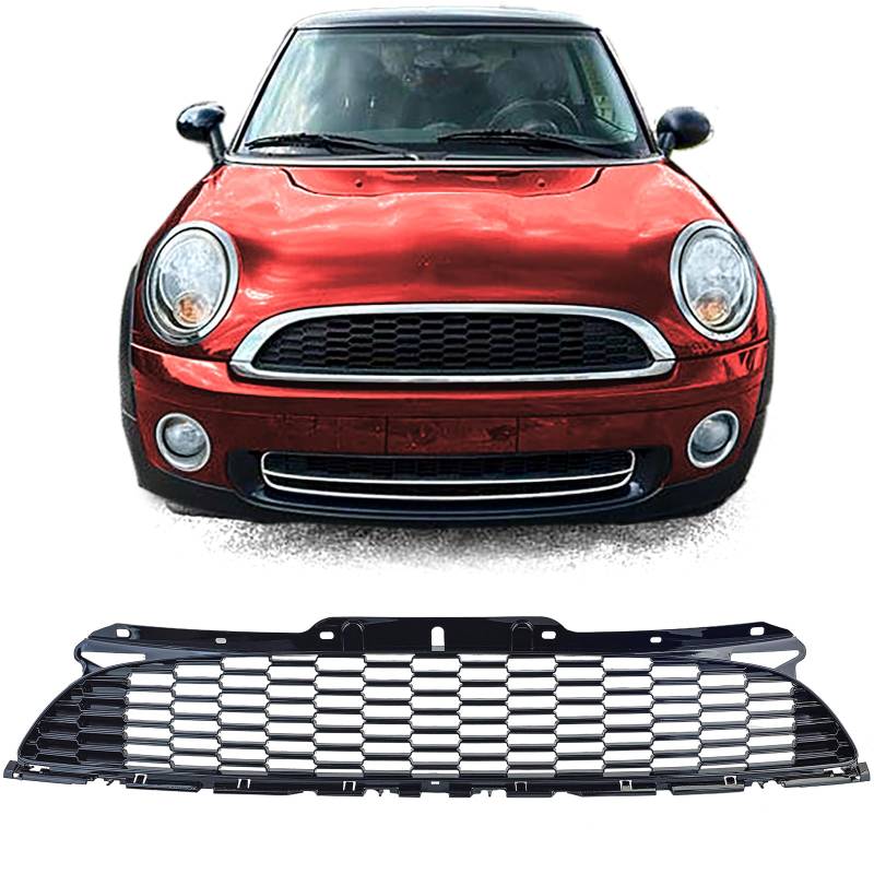 Waben Kühlergrill Schwarz Glanz für Mini One Cooper JCW R56 R57 R58 R59 von Tenzo-R