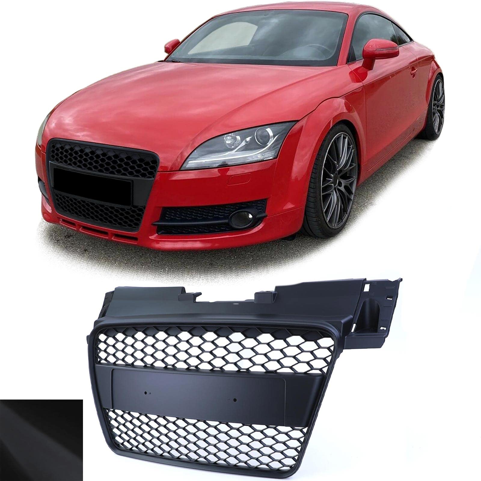 Waben Kühlergrill ohne Emblem Schwarz Matt für Audi TT 8J Vorfacelift 06-10 Waben Kühlergrill ohne Emblem Schwarz Matt für Audi TT 8J Vorfacelift 06-10 von Tenzo-R