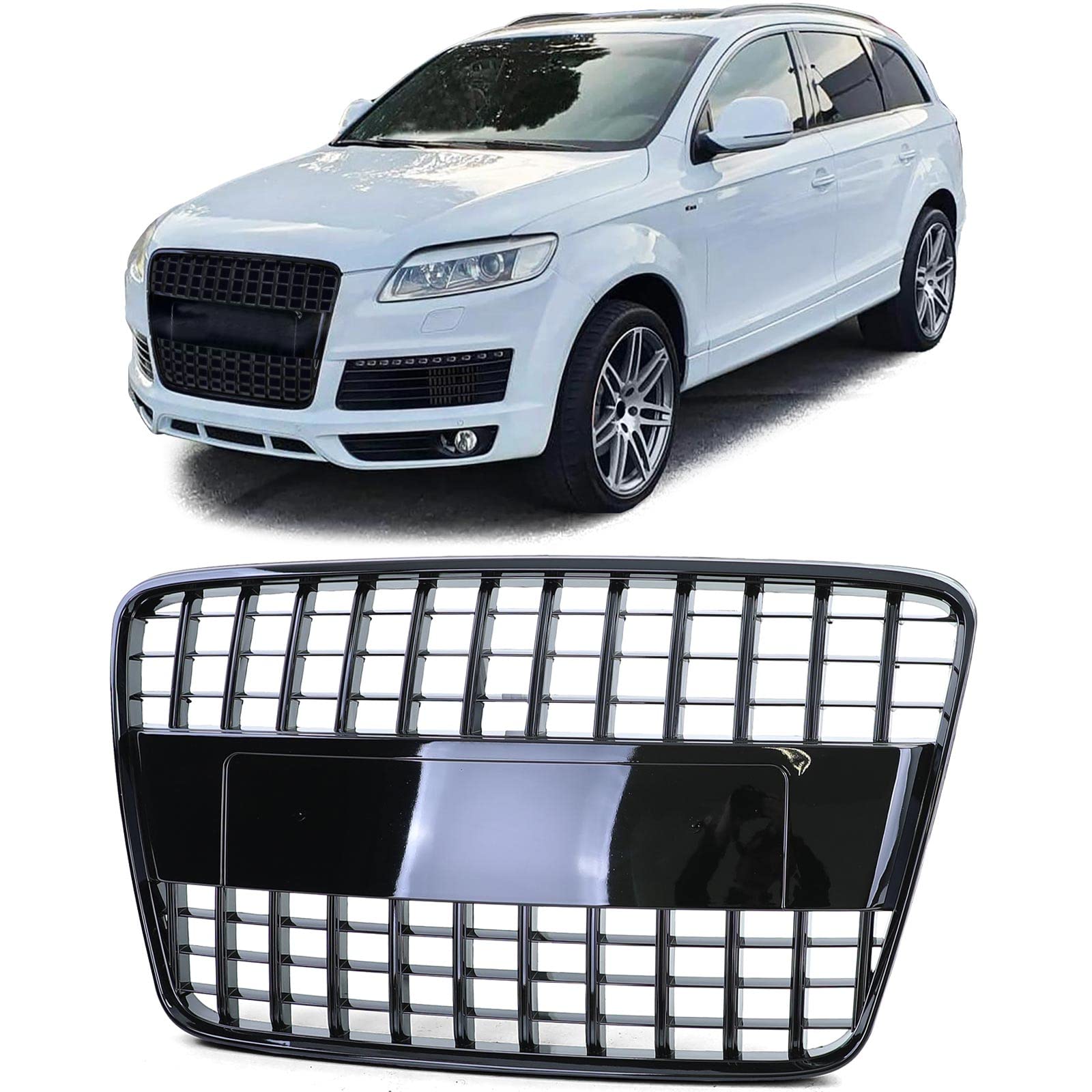 Waben Sport Kühlergrill ohne Emblem Schwarz Glanz für Audi Q7 4L 05-09 Waben Sport Kühlergrill ohne Emblem Schwarz Glanz für Audi Q7 4L 05-09 von Tenzo-R