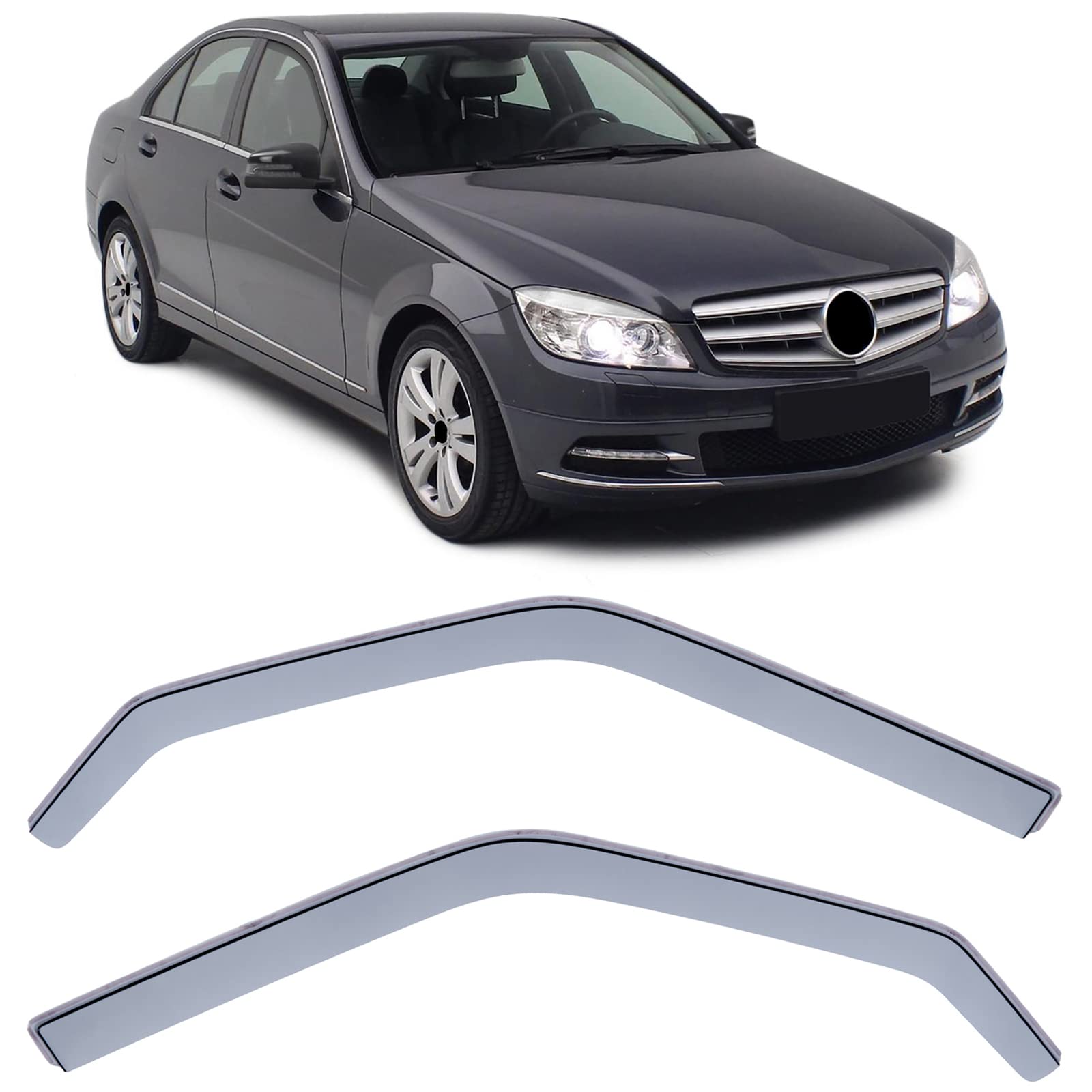 Windabweiser Regenabweiser Schwarz Smoke für Mercedes C-Klasse W204 S204 07-14 Windabweiser Regenabweiser Schwarz Smoke für Mercedes C-Klasse W204 S204 07-14 von Tenzo-R