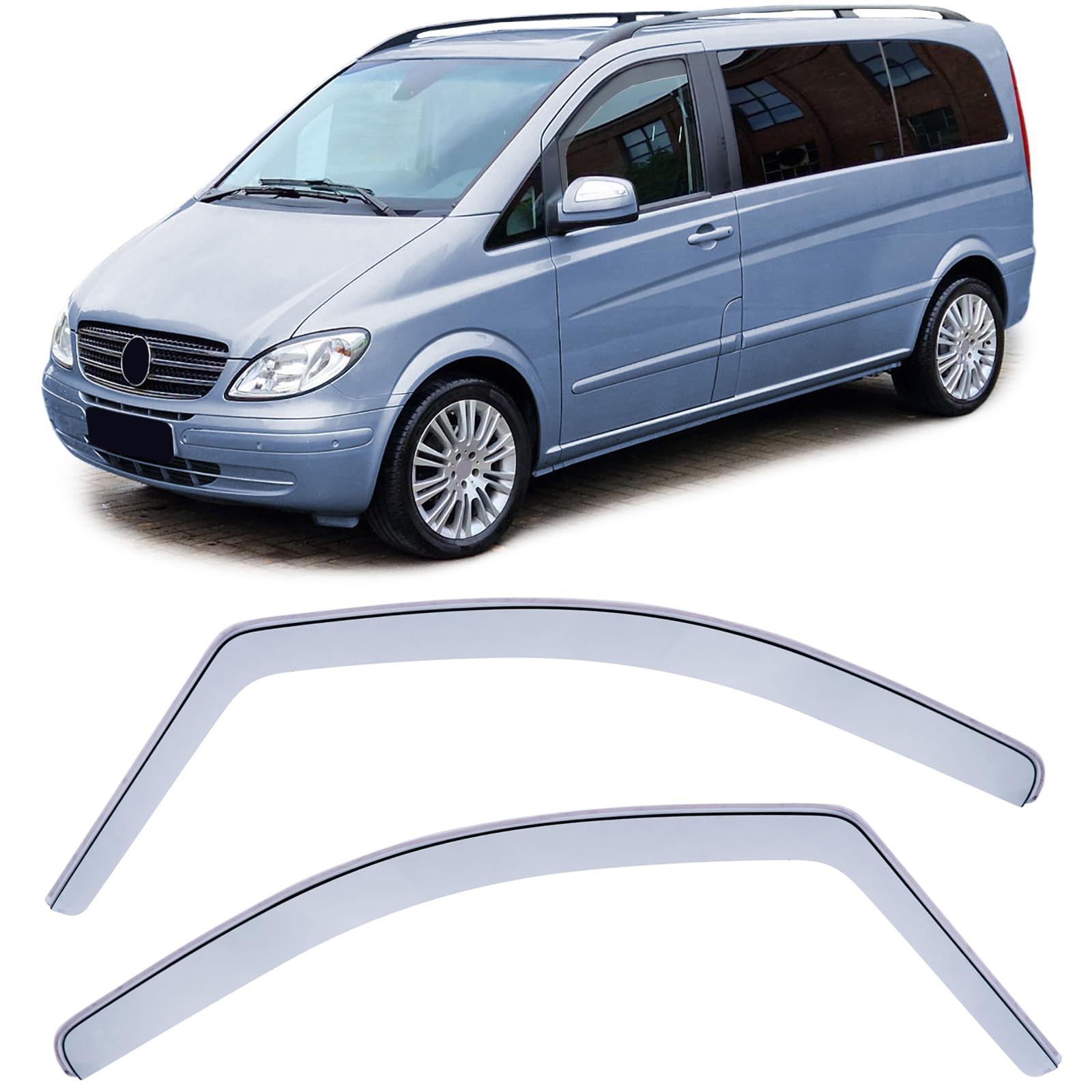 Windabweiser Regenabweiser Windschutz Hell für Mercedes Vito Viano W639 03-13 Windabweiser Regenabweiser Windschutz Hell für Mercedes Vito Viano W639 03-13 von Tenzo-R