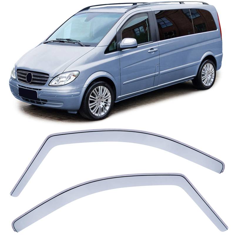 Windabweiser Regenabweiser Windschutz Hell für Mercedes Vito Viano W639 03-13 von Tenzo-R