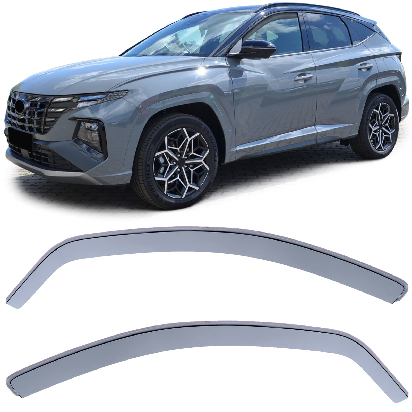 Windabweiser Regenabweiser Windschutz Schwarz Smoke für Hyundai Tucson NX4 ab 20 Windabweiser Regenabweiser Windschutz Schwarz Smoke für Hyundai Tucson NX4 ab 20 von Tenzo-R