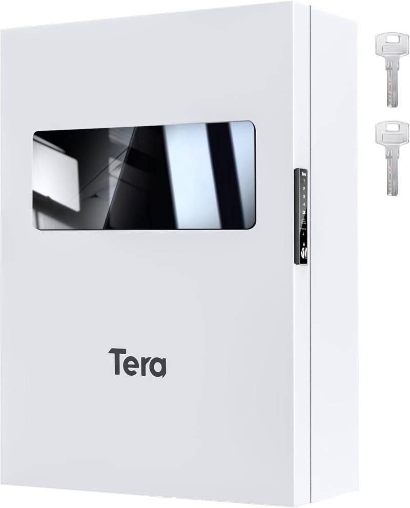 Tera EV Ladegerät Schutzbox mit Digitalverschluss 56 x 27 x 77 cm D x W x H Schwerlast Wasserdicht Staubdicht Außengehäuse für Tesla Wall Charger Wandhalterung Kabelorganizer Weiß von Tera