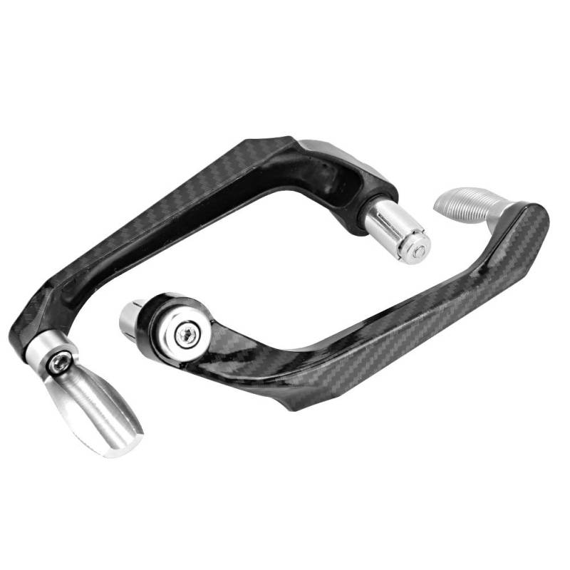 7/8inch Universal Motorcycles Handguards Lenker Handschützer Brush Bar Griffschutz Aluminiumlegierung(Silber) von Terisass