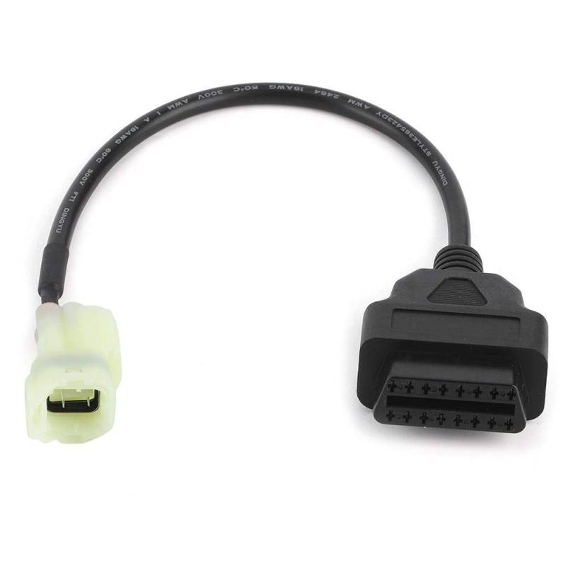 Diagnoseadapterkabel OBD2 zu 4-poligen Motorrad-Fehlererkennungsteilen Passend für Motorräder oder ähnliches von Terisass