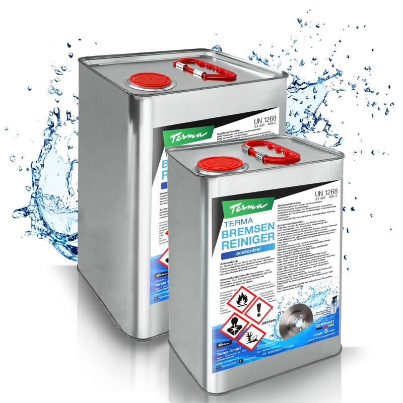 Terma Bremsenreiniger 5 l Kanister acetonfrei, Pumpflasche Bremsenreiniger 5l 10l 20l 30l Entfetter, Bremsreiniger Montagereiniger Teilereiniger Sprühflasche, von Terma
