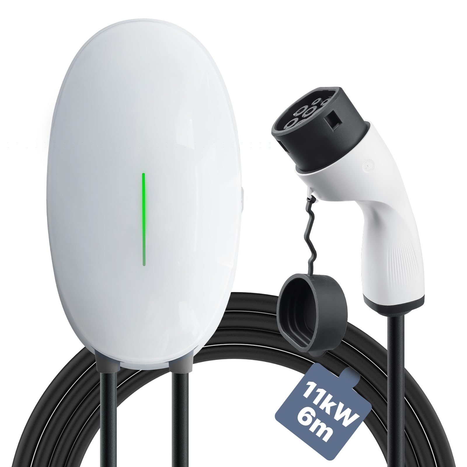 Teskee EV-Ladegerät Typ 2 Wallbox Home Smart EV-Autoladestation für alle Elektrofahrzeuge und Plug-in-Hybridautos im Außen- und Innenbereich | Max. 11 kW 16 A 6 Meter 3-phasig Teskee EV-Ladegerät Typ 2 Wallbox Home Smart EV-Autoladestation für alle Elektrofahrzeuge und Plug-in-Hybridautos im Außen- und Innenbereich | Max. 11 kW 16 A 6 Meter 3-phasig von Teskee