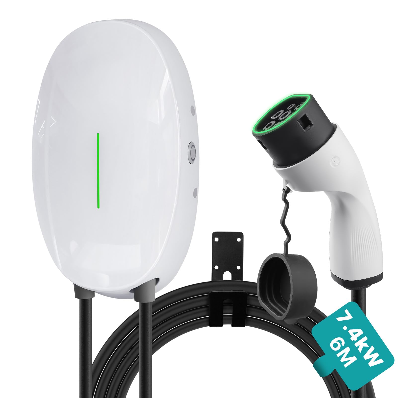 Teskee EV-Ladegerät Typ 2 Wallbox Home Smart EV-Autoladestation für alle Elektrofahrzeuge und Plug-in-Hybridautos im Außen- und Innenbereich | Max. 7,2 kW 32 A 6 Meter 1-phasig Teskee EV-Ladegerät Typ 2 Wallbox Home Smart EV-Autoladestation für alle Elektrofahrzeuge und Plug-in-Hybridautos im Außen- und Innenbereich | Max. 7,2 kW 32 A 6 Meter 1-phasig von Teskee