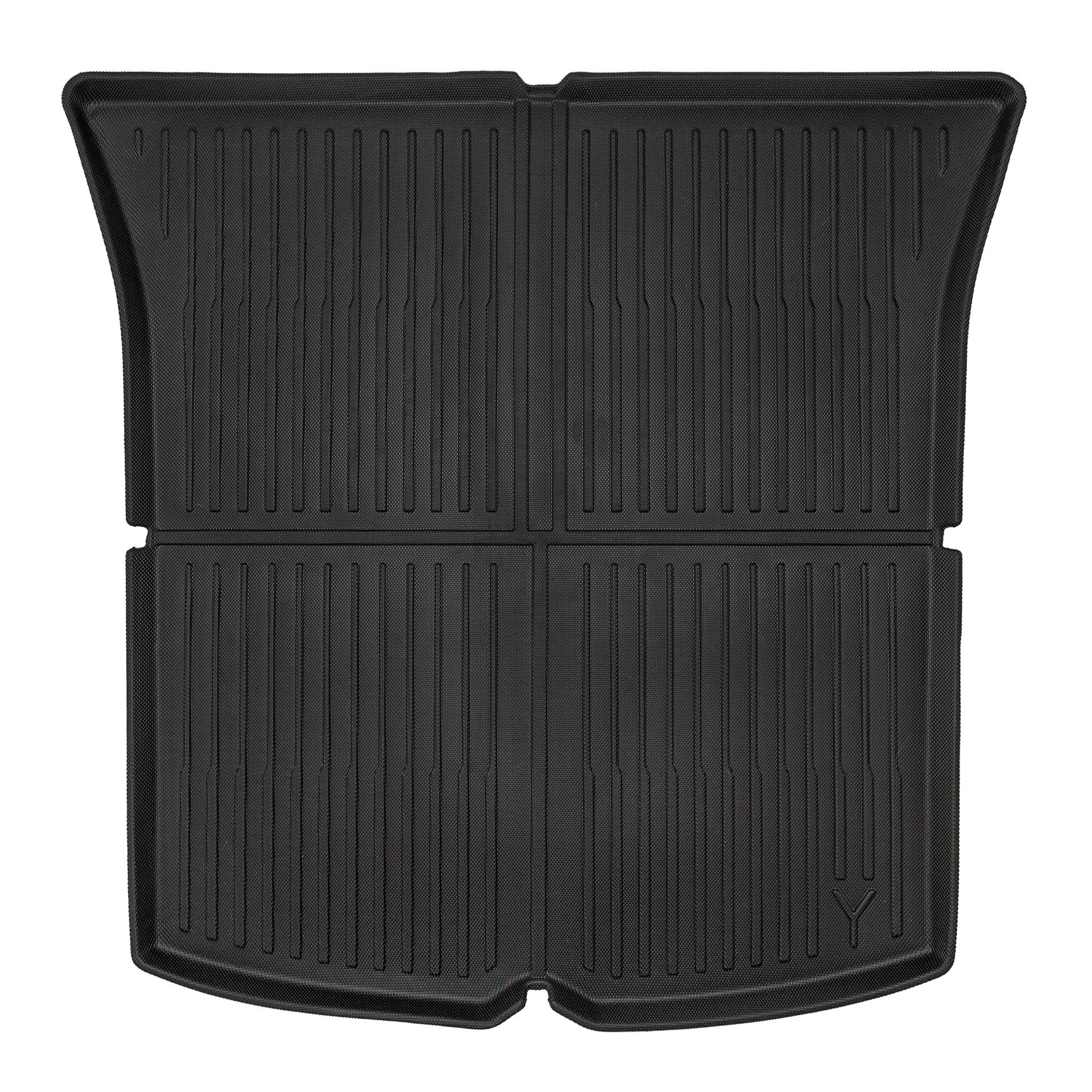 Tesvolution® Allwetter Kofferraummatte für Tesla Model Y - 2021 + 2022 + 2023 + 2024 + 2025 - Gummimatte Automatte Koferraum Set wasserdichtes Zubehör von Tesvolution