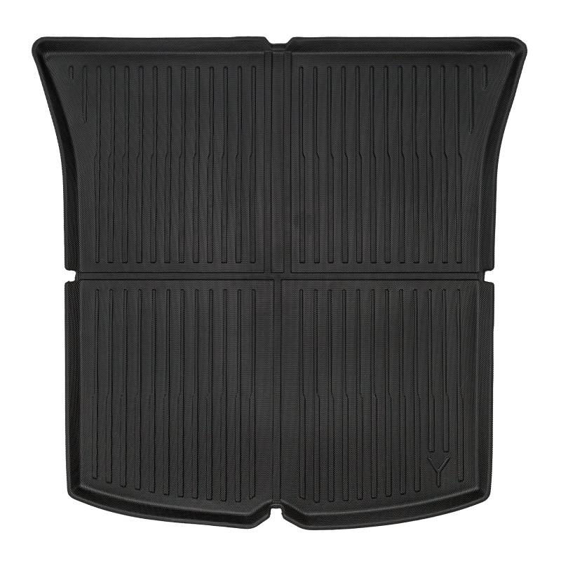 Tesvolution® Allwetter Kofferraummatte für Tesla Model Y - 2021 + 2022 + 2023 + 2024 + 2025 - Gummimatte Automatte Koferraum Set wasserdichtes Zubehör von Tesvolution