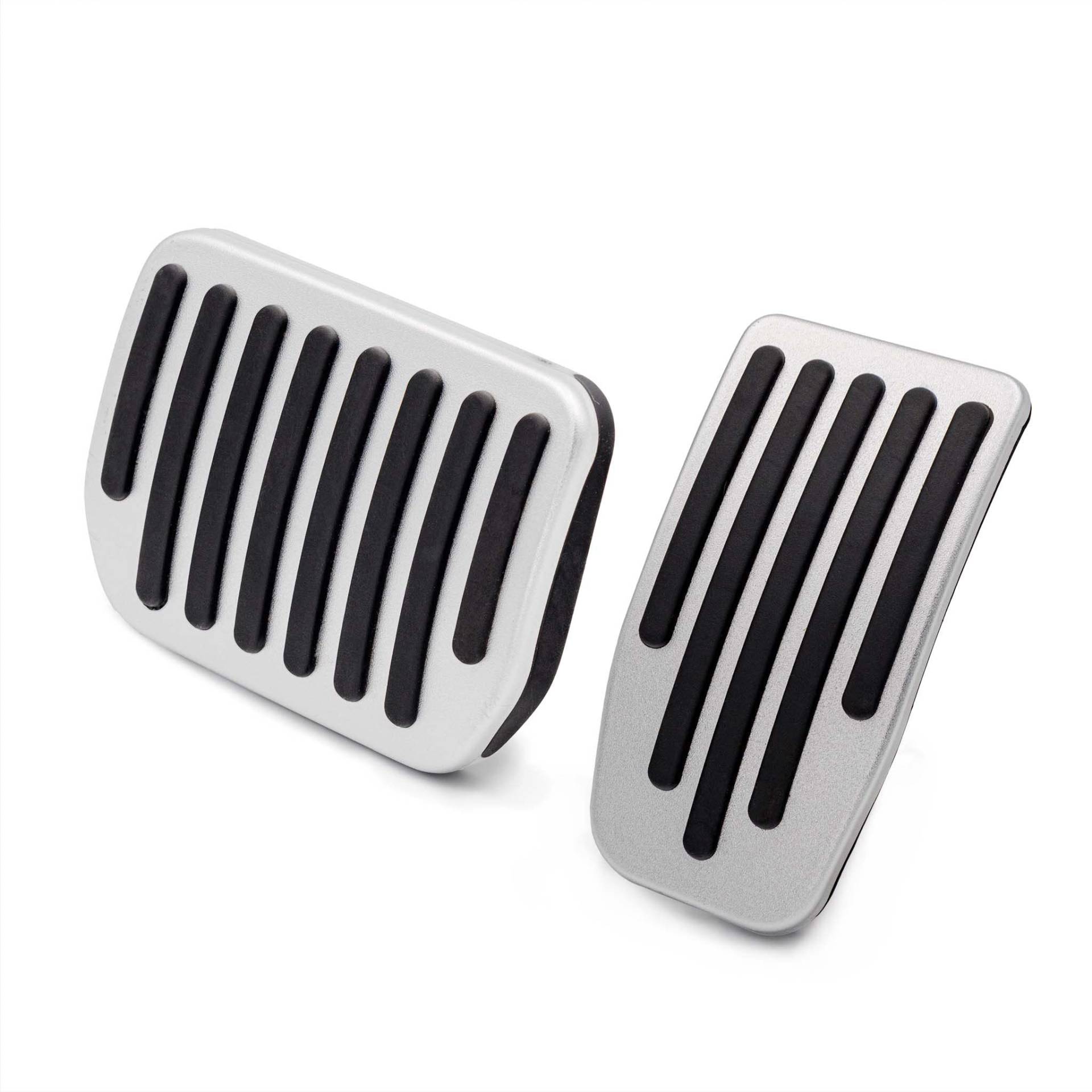 Tesvolution® Aluminium Fußpedal Abdeckung für Tesla Model 3 / Y 2022 + 2023 + 2024 + 2025 - Anti Rutsch Performance Pedalauflagen Tuning von Tesvolution