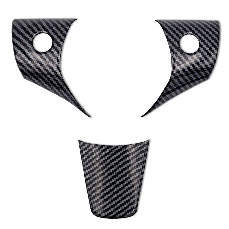 Tesvolution® Carbonabdeckung Lenkrad für Tesla Model 3 und Model Y - Aufkleber Carbon Optik Innenverkleidung als Tuning Zubehör 2022 + 2023 + 2024 von Tesvolution