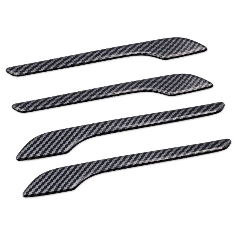 Tesvolution® Carbonabdeckungen Türgriffe Tesla Model 3 Model Y - Schutz Set mit 4 Stück - Carbon Look Tuning Zubehör 2022 + 2023 + 2024 + 2025 von Tesvolution