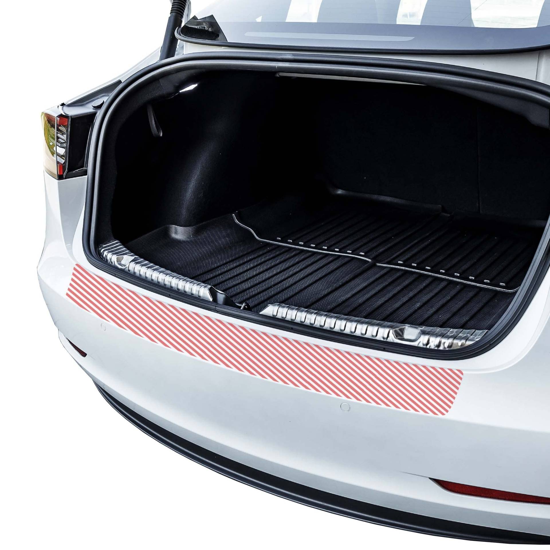Tesvolution® Ladekantenschutz für Tesla Model 3 2021 + 2022 + 2023 + 2024 + 2025 - Schutz Ladekante - Lackschutzfolie selbstklebend transparent Stoßstangenschutz Zubehör von Tesvolution