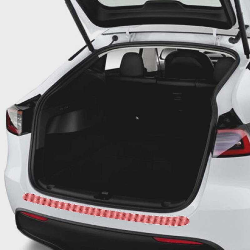 Tesvolution® Ladekantenschutz für Tesla Model Y 2021 + 2022 + 2023 + 2024 - Schutzfolie Ladekante - Lackschutzfolie selbstklebend und transparent glänzend als Lackschutz oder Stoßstangenschutz Zubehör von Tesvolution