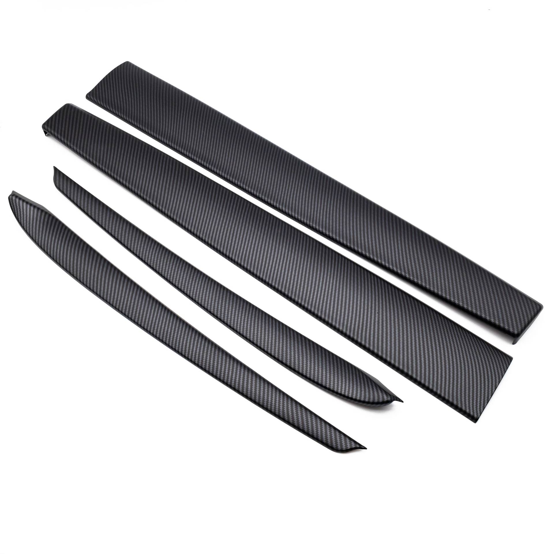 Tesvolution® Set Armaturenbrett und Türverkleidung Wrap Kit ABS Carbon Look Innenausstattung Abdeckung Verkleidung Tesla Model 3 Model Y 2021 + 2022+ 2023 + 2024 von Tesvolution