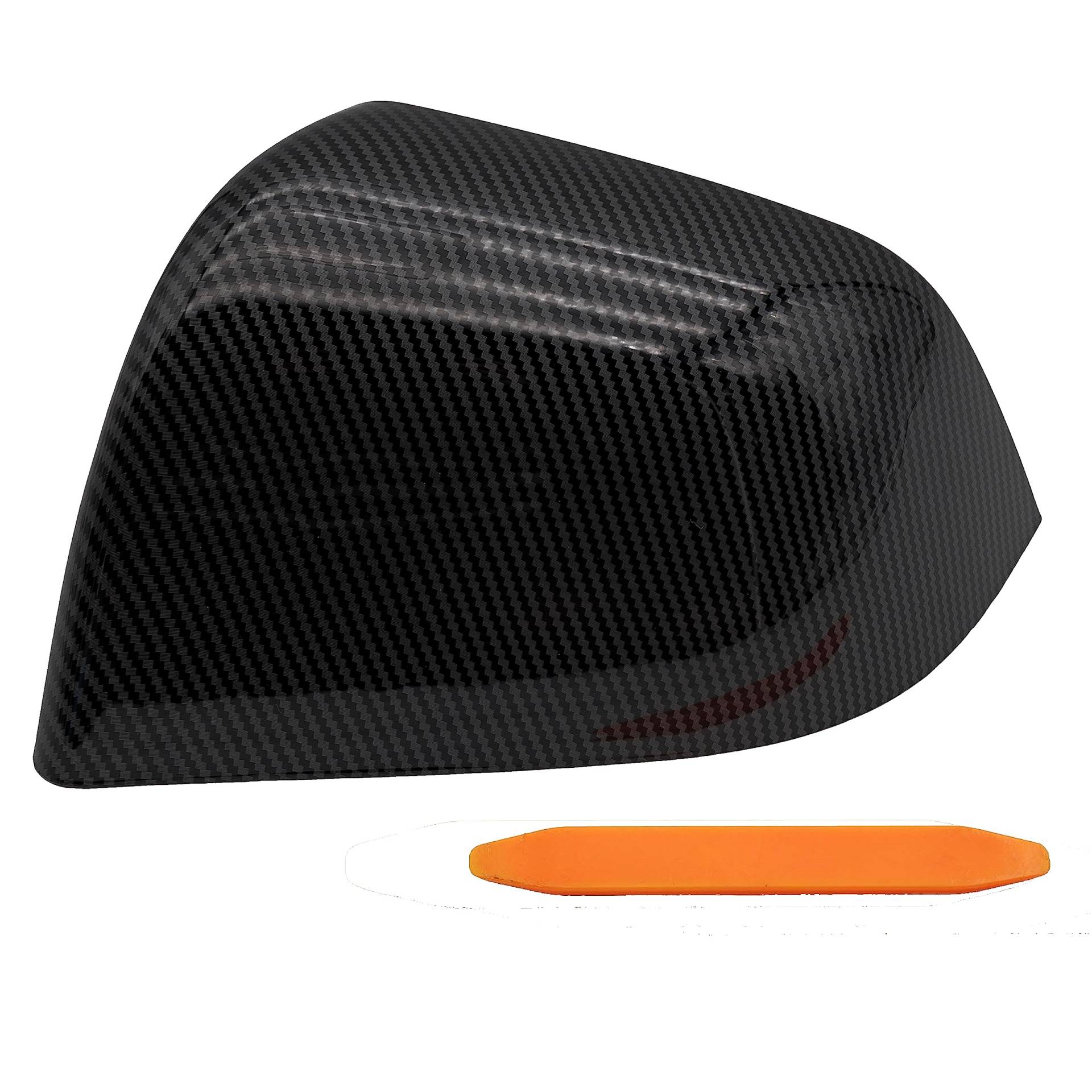 Tesvolution® Spiegelkappen Carbon-Optik für Tesla Model Y 2022-2023 Tuning Zubehör für Spiegel Abdeckung Carbon Cover Rückspiegelkappe von Tesvolution