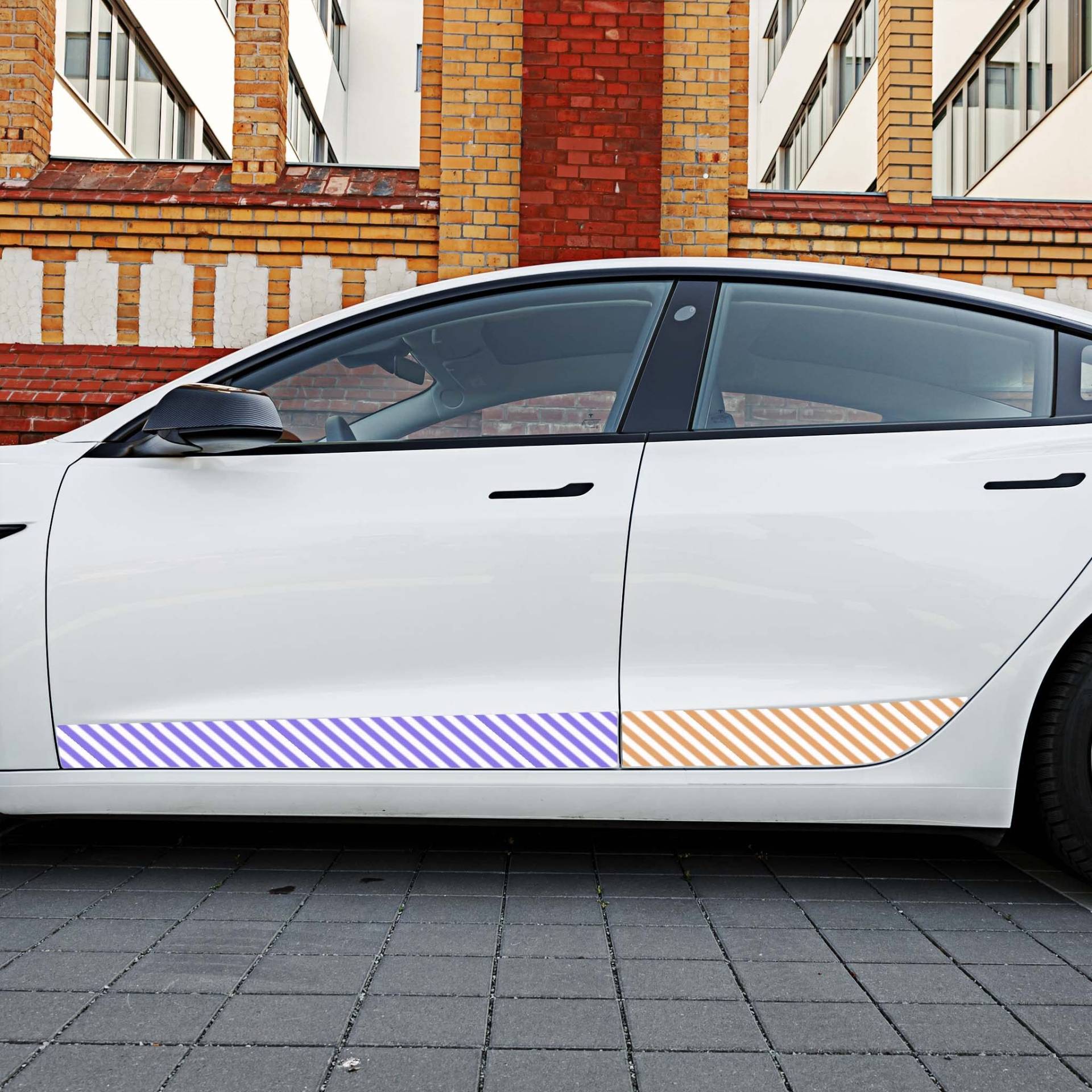 Tesvolution® Steinschlag Schutzfolie Tesla Model 3 2019-2025 - Schweller - Lackschutzfolie selbstklebend und transparent glänzend als Lackschutz oder Stoßstangenschutz Zubehör von Tesvolution