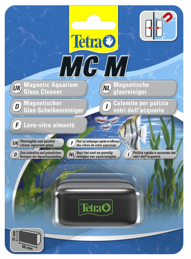 Tetra MC Scheibenreiniger Größe M (schwimmender Magnet für Aquarien zum schnelle und gründlichen Reinigen von Aquarienscheiben, geeignet für Becken bis 5 mm Glasstärke) von Tetra