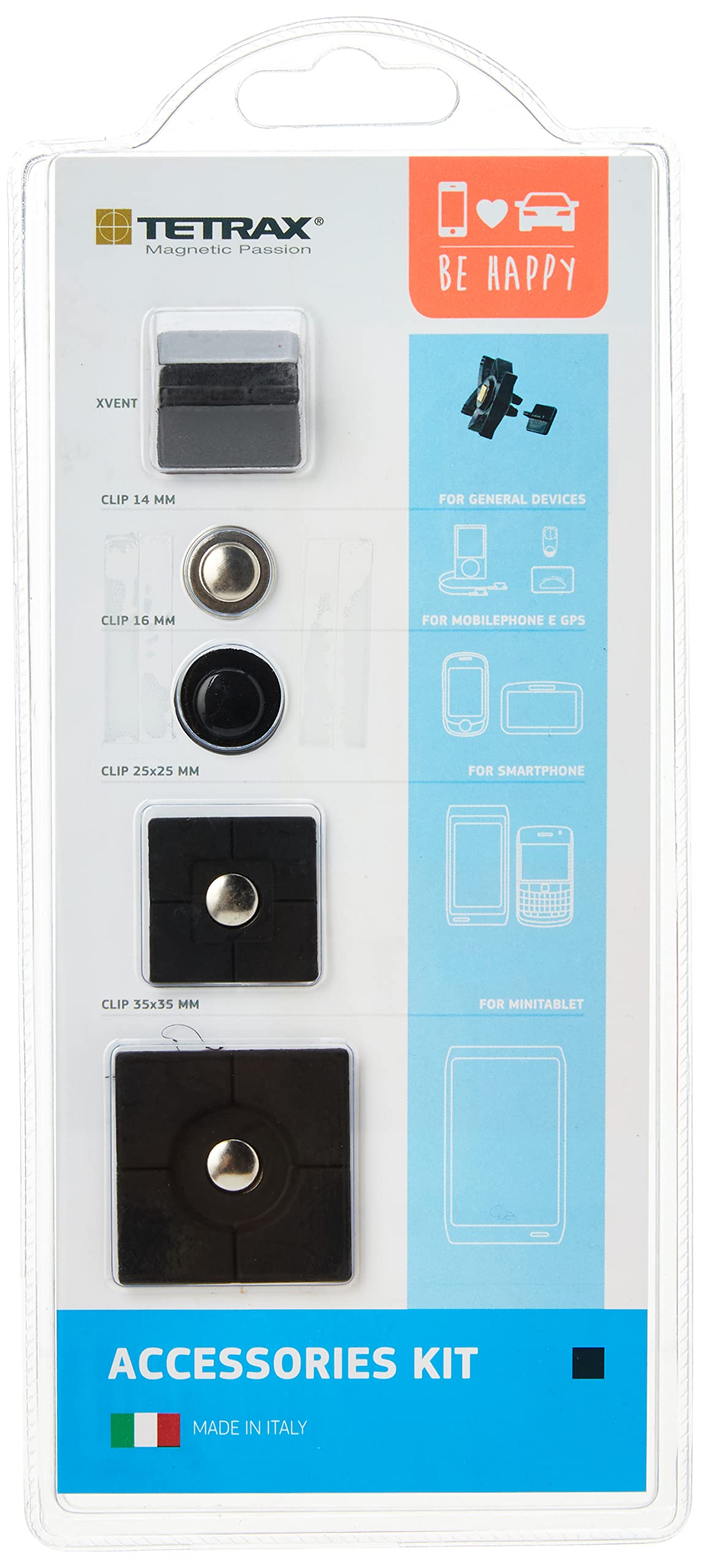 Tetrax 064845 Accessory KIT - 1x Metal Clip 11mm + 1x Metal Clip 14 mm + 1x Plastic Clip 25x25 mm + 1x Plastic Clip 35x35 mm + 1x XVENT Tetrax 064845 Accessory KIT - 1x Metal Clip 11mm + 1x Metal Clip 14 mm + 1x Plastic Clip 25x25 mm + 1x Plastic Clip 35x35 mm + 1x XVENT von Tetrax