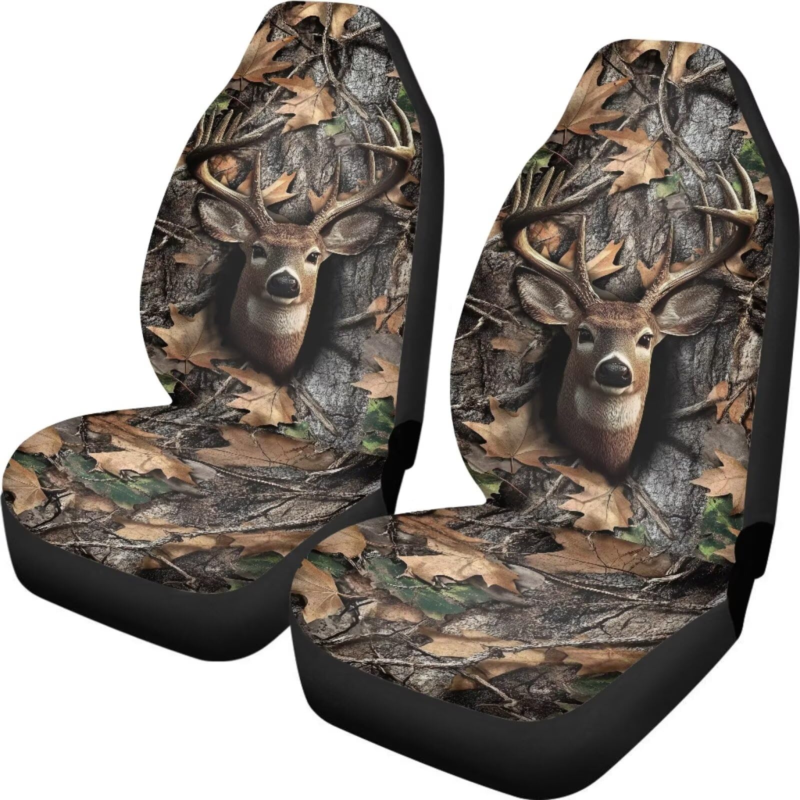 Tevecatos Jagd Wald Elch Druck Autositzbezüge Vorne Set mit Gummiband Universal Fit Auto Sitzbezüge Waschbar Autositzbezug für SUV, Van Tevecatos Jagd Wald Elch Druck Autositzbezüge Vorne Set mit Gummiband Universal Fit Auto Sitzbezüge Waschbar Autositzbezug für SUV, Van von Tevecatos