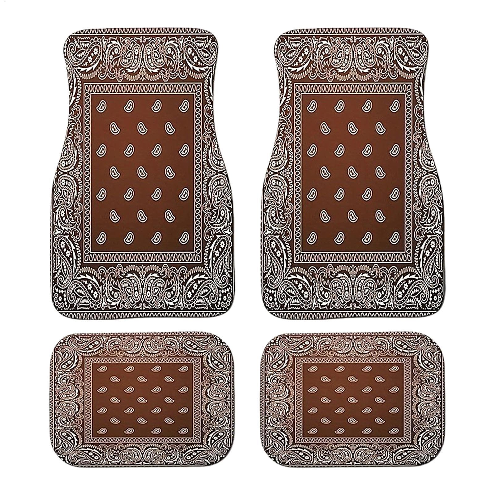 Boho-Auto-Fußmatte | 4 Stück Retro-Design-Automatten | Bohemian Auto Matten | Staubdichte Und rutschfeste Automatten | Strapazierfähige Teppiche | Böhmisches Autozubehör | Dekorative Auto-Fußmatten Boho-Auto-Fußmatte | 4 Stück Retro-Design-Automatten | Bohemian Auto Matten | Staubdichte Und rutschfeste Automatten | Strapazierfähige Teppiche | Böhmisches Autozubehör | Dekorative Auto-Fußmatten von Tewzafiya
