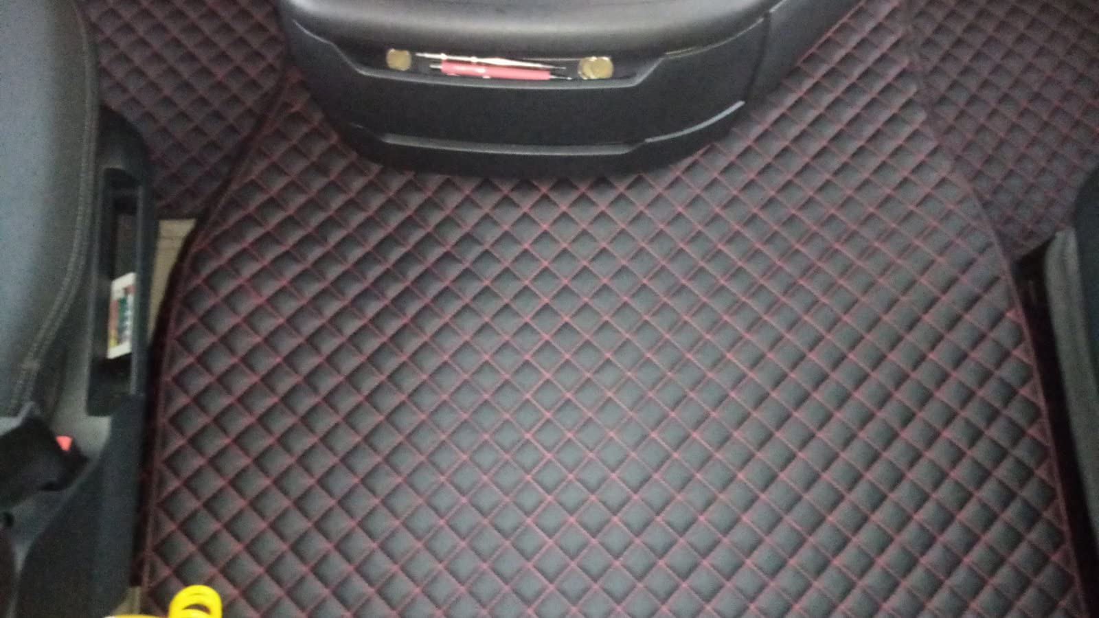 LKW-Bodenmatten für Linkslenker, passend für Ford F-MAX 2018+ EURO 6 AUTOMAT, schwarz mit rotem Gewinde von Texmar