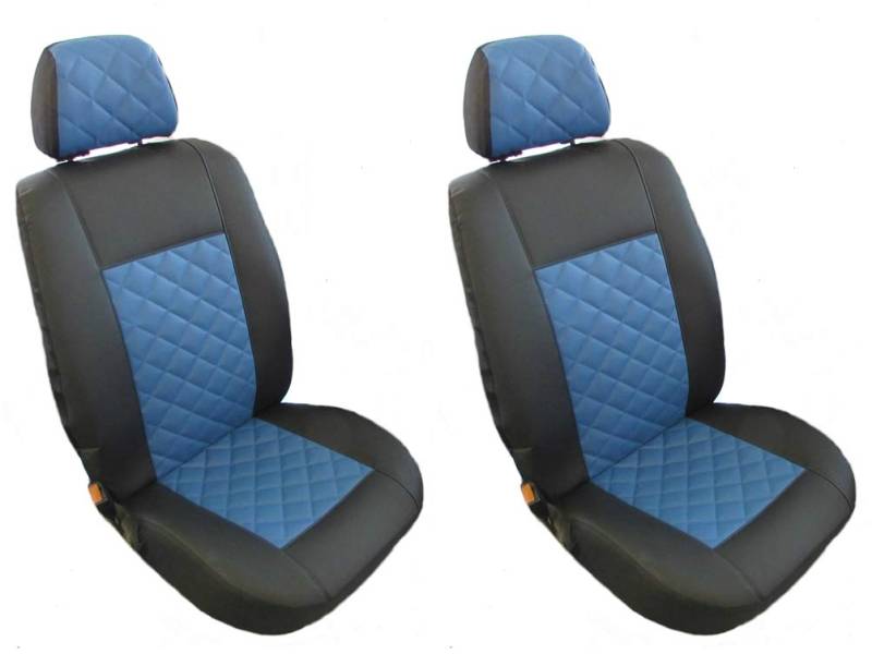 Texmar Vordersitzbezüge 1+1 für Ford Transit MK7 MK8, aus echtem Leder, Blau von Texmar