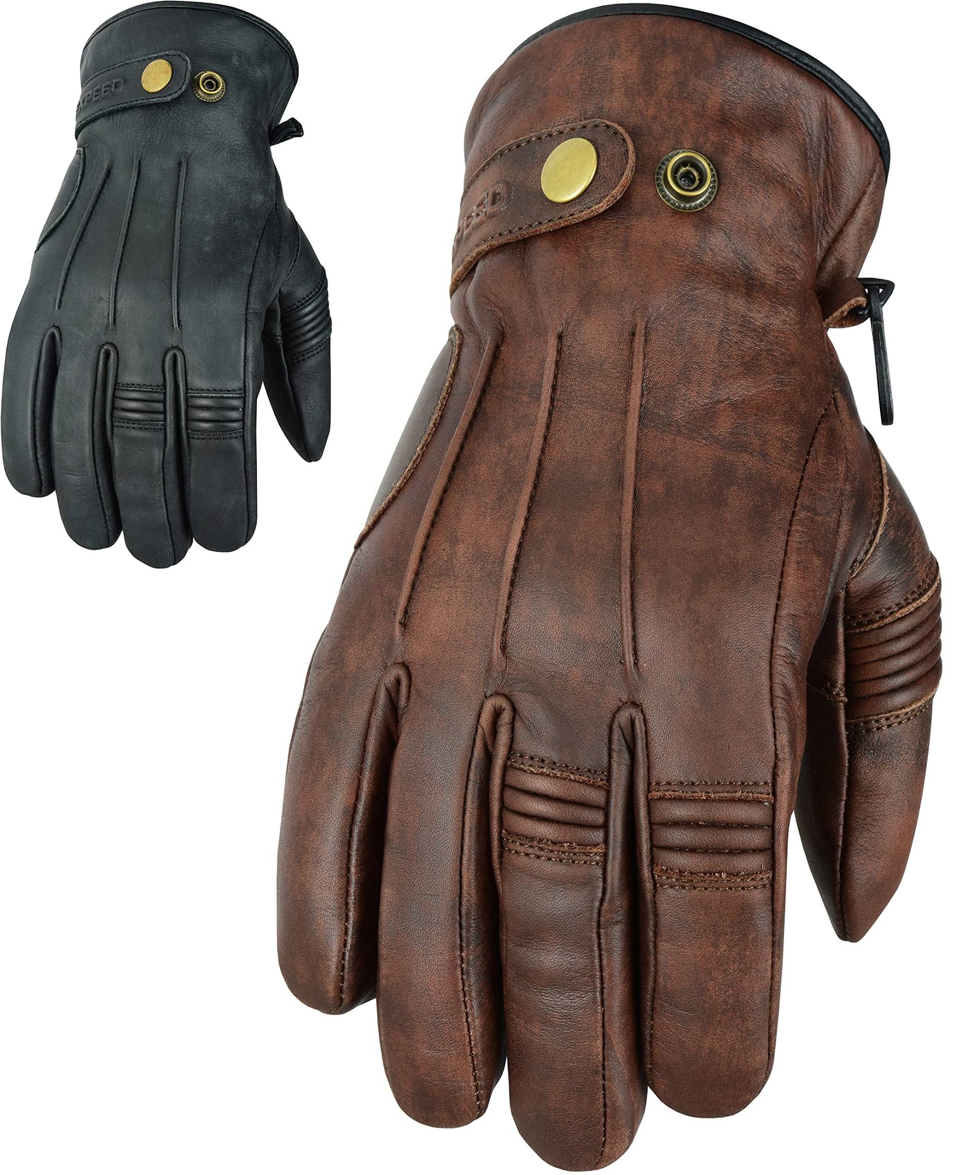 Texpeed Motorradhandschuhe Herren Leder - Biker Winter warm handschuhe - Weiches, leichtes echtes Braun - M Texpeed Motorradhandschuhe Herren Leder - Biker Winter warm handschuhe - Weiches, leichtes echtes Braun - M von Texpeed