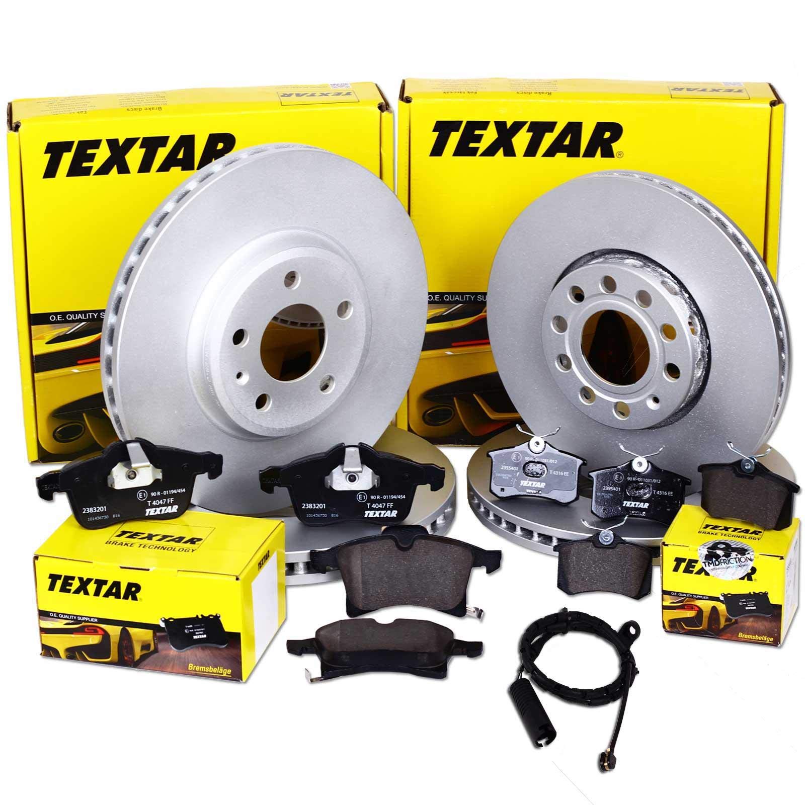4 TEXTAR BREMSSCHEIBEN + BELÄGE + WARNKONTAKT VORNE + HINTEN BREMSE BREMSENSET BREMSBELÄGE 4 TEXTAR BREMSSCHEIBEN + BELÄGE + WARNKONTAKT VORNE + HINTEN BREMSE BREMSENSET BREMSBELÄGE von Textar
