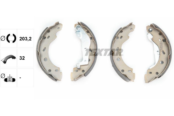 Bremsbackensatz Hinterachse Textar 91057400 Bremsbackensatz Hinterachse Textar 91057400 von Textar