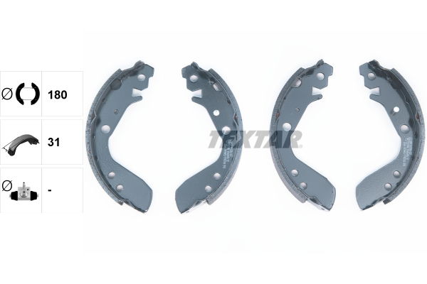 Bremsbackensatz Hinterachse Textar 91060400 Bremsbackensatz Hinterachse Textar 91060400 von Textar