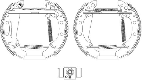 Bremsbackensatz Shoe Kit Pro Hinten von Textar Ø 200 mm vormontiert mit Radbremszylinder (84044703) Bremsbackensatz Bremsanlage Bremsklötze, Bremssteine von Textar