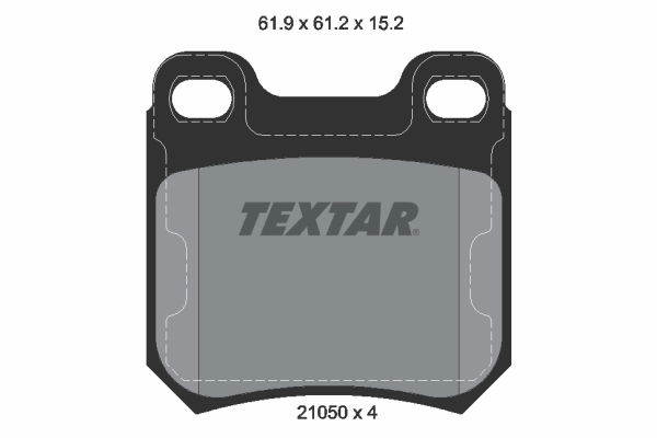 Bremsbelagsatz, Scheibenbremse Hinterachse Textar 2105002 von Textar