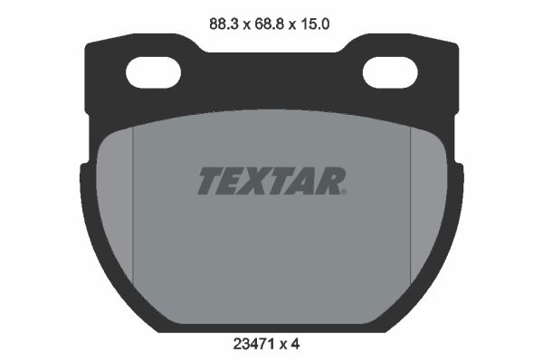 Bremsbelagsatz, Scheibenbremse Hinterachse Textar 2347101 von Textar