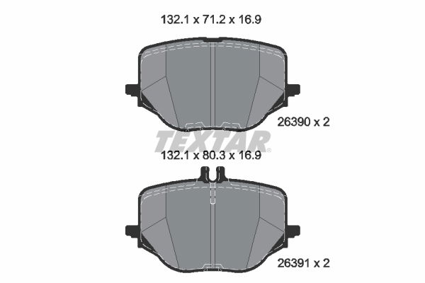 Bremsbelagsatz, Scheibenbremse Hinterachse Textar 2639001 Bremsbelagsatz, Scheibenbremse Hinterachse Textar 2639001 von Textar