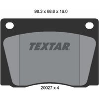 Bremsbelagsatz TEXTAR 2002701, Vorne von Textar