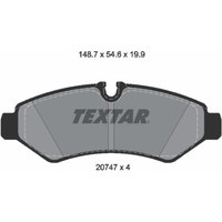 Bremsbelagsatz TEXTAR 2074701, Hinten von Textar