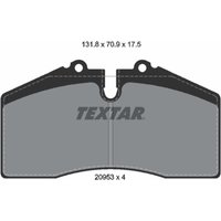 Bremsbelagsatz TEXTAR 2095302, Vorne von Textar