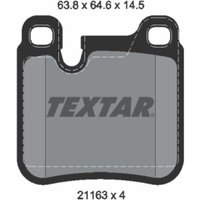 Bremsbelagsatz TEXTAR 2116301, Hinten von Textar