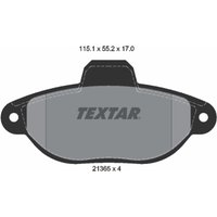 Bremsbelagsatz TEXTAR 2136502, Vorne von Textar