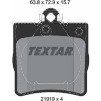 Bremsbelagsatz TEXTAR 2191903, Hinten von Textar