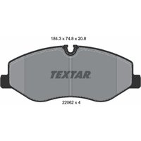 Bremsbelagsatz TEXTAR 2206201, Vorne von Textar