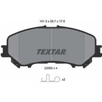 Bremsbelagsatz TEXTAR 2206501, Vorne von Textar