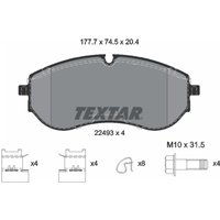 Bremsbelagsatz TEXTAR 2249301, Vorne von Textar