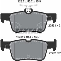 Bremsbelagsatz TEXTAR 2253101, Hinten von Textar